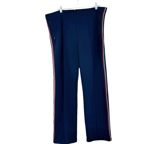 VINTAGE Adidas 2 Stripe Wide Leg Trouser Track Pants Size XL 1980s/1990s - Picture 1 of 6